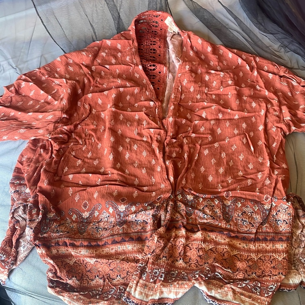 Paisley/lace kimono